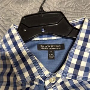 Banana Republic Blue Checkered Men's Shirt